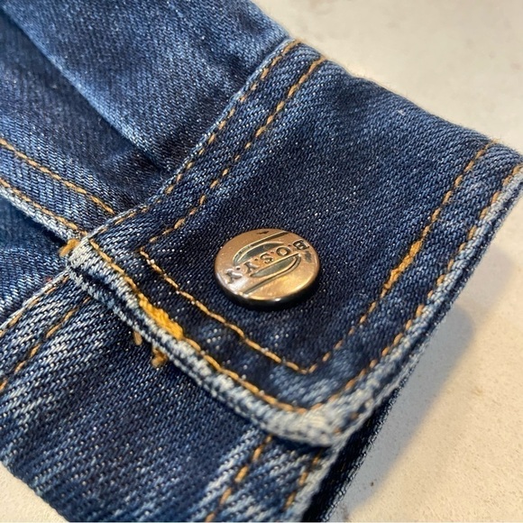 Denim dress/jacket Kids size 12 with painted Smurf - Picture 10 of 13